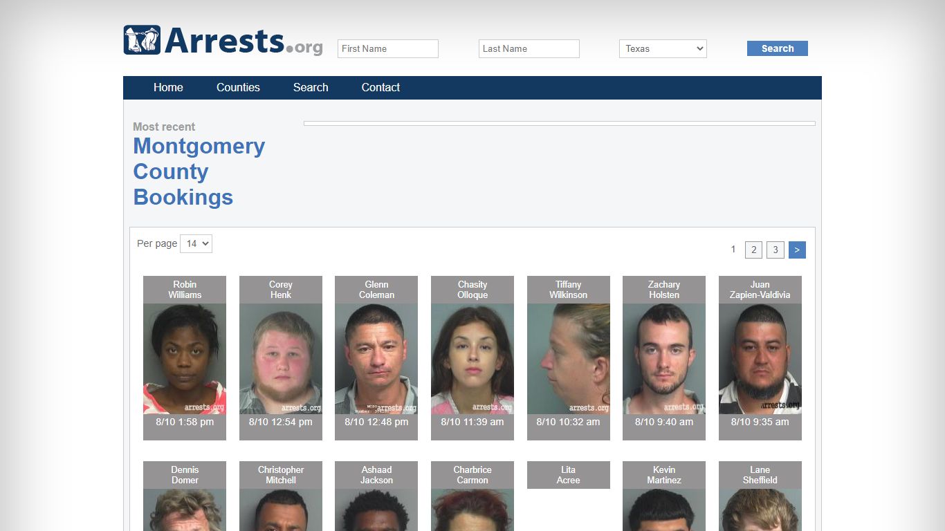 Montgomery County Arrests and Inmate Search